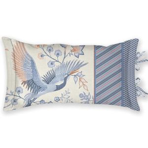 PiP Studio Sierkussen Royal Birds 35x60 cm Blauw