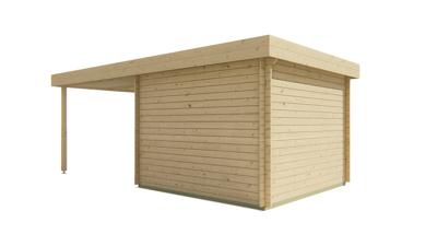 Blokhut - Tuinhuis Dellinger | 28 mm | vuren grijs geïmpregneerd