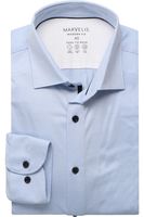 Marvelis Performance Modern Fit Jersey shirt lichtblauw/wit, Faux-uni - thumbnail