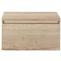 Frozen Badmeubelset 80 cm - Greeplijst in Kleur - Inclusief Wastafelbovenblad Natuur Eiken