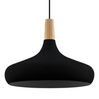 Eglo Zwarte hanglamp Sabinar Ø 40cm met hout 900163