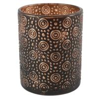 Countryfield theelichthouder hailey l zwart 12.5 cm | 12 stuks