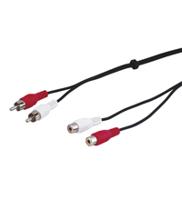 Goobay AVK 125-500 5.0m audio kabel 5 m 2 x RCA Zwart