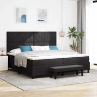 Boxspring bed met matras Zwart 200 x 200 cm Fluweel