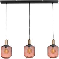 Masterlight 3-lichts hanglamp - goud -Porto met Jagger red glazen - Ø 24cm - 2711-05-02-100-3-9