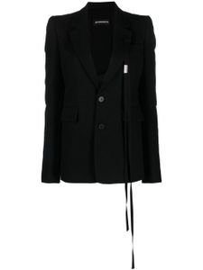 Ann Demeulemeester blazer Rachele à simple boutonnage - Noir