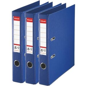 Set van 8x stuks ringband mappen/ordners blauw 50 mm A4