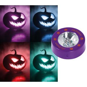 Pompoen verlichting - led - 6,6 cm - oranje - pompoen lampje - pompoenlichtje - Halloween