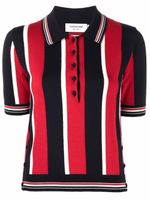 Thom Browne polo à rayures amples - Rouge - thumbnail