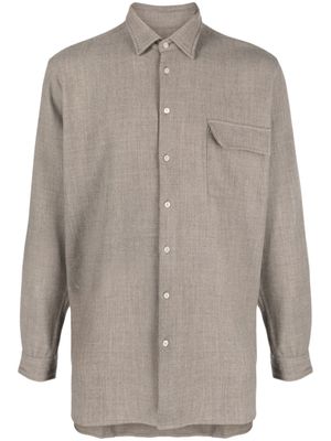 Paura chemise boutonnée à poches à rabat - Tons neutres