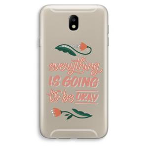 Optimistic flower girl: Samsung Galaxy J7 (2017) Transparant Hoesje