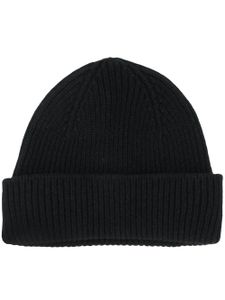 Paul Smith bonnet en maille nervurée - Noir