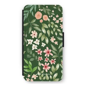 Botanical green sweet flower heaven: iPhone 11 Flip Hoesje