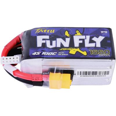Tattu LiPo accupack 14.8 V 1550 mAh Aantal cellen: 4 100 C Softcase XT60