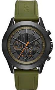 Horlogeband Armani Exchange AX2608 Silicoon Groen 22mm