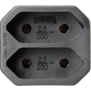 Basetech 1595909 Stopcontactsplitter 1 stuks Zwart