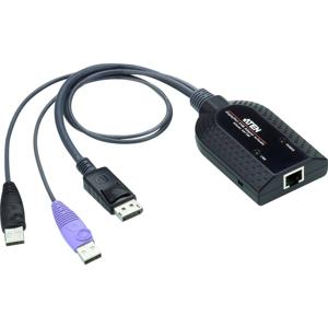 ATEN KVM Adapterkabel [1x USB-A 2.0 stekker, DisplayPort stekker - 1x RJ45-bus] 0.20 m Zwart