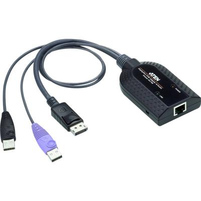 ATEN KVM Adapterkabel [1x USB-A 2.0 stekker, DisplayPort stekker - 1x RJ45-bus] 0.20 m Zwart