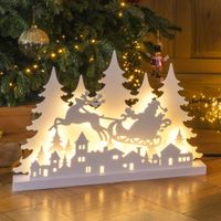 HI HI Kerstverlichting silhouet met enkel rendier LED hout - thumbnail