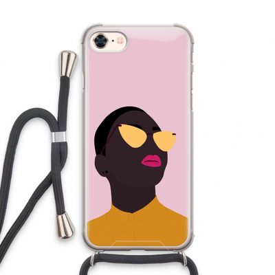 Yellow glasses: iPhone 7 Transparant Hoesje met koord