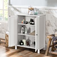 Badkamerkast met Dubbele Deur en Verstelbare Plank 60 x 30 x 80,5 cm Wit