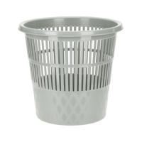 Excellent Houseware Vuilnisbak/prullenbak - 20 L - grijs - 28 cm