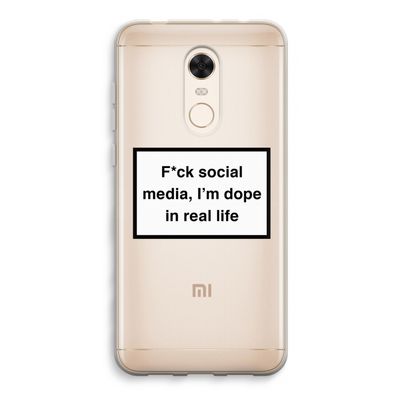 I'm dope: Xiaomi Redmi 5 Transparant Hoesje