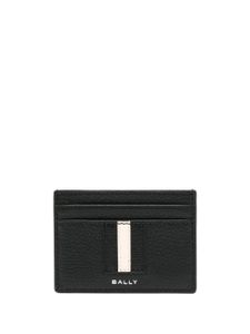 Bally porte-cartes en cuir à logo imprimé - Noir