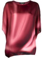 Gianluca Capannolo blouse en soie Iris à imprimé abstrait - Rouge