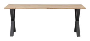 WOOOD Eettafel 'Tablo' Eikenhout, met X-poot, 220 x 90cm
