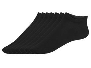 LIVERGY 7 paar sneakersokken (Zwart, 39-42)