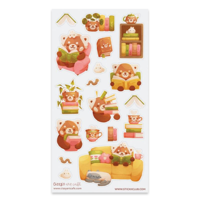 Stickii Stickervel - Bookish Red Panda - thumbnail