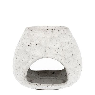 Scentchips® Bol Gebeiteld Stone Wit waxbrander geurbrander