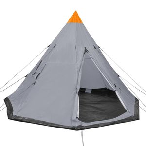VidaXL Tent 4-persoons grijs