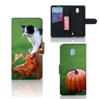 Nokia 1 Plus | Telefoonhoesje | Met pasjeshouder | Kitten