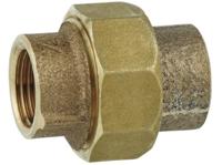 Kirchhoff Schroefaansluiting roodmessing, blank, 3/4"IT, vlak afgedicht, (3330) - 988960313