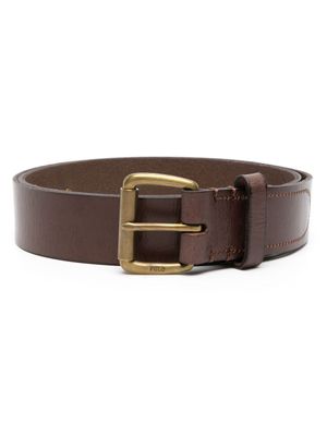 Polo Ralph Lauren ceinture Tumbled en cuir - Marron