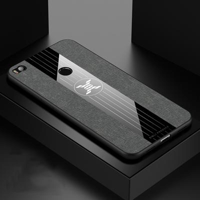 Voor Xiaomi mi Max 2 XINLI stiksels doek textuur schokbestendige TPU beschermhoes (grijs)