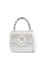 Versace mini sac La Medusa à ornements en cristal - Argent