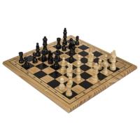 Schaakspel - hout - 28 x 28 cm - met schaakstukken - denkspellen - schaken Schaakspel - hout - 28 x 28 cm - met schaakstukken - denkspellen - schaken