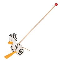 Goki houten duwfiguur zebra eend Goki houten duwfiguur zebra eend