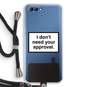 Don't need approval: Honor 10 Transparant Hoesje met koord