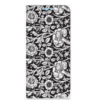 Xiaomi Redmi Note 11/11S Smart Cover Black Flowers - thumbnail