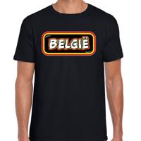 Verkleed T-shirt voor heren - Belgie - zwart - voetbal supporter - themafeest