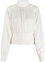 Filippa K blouse en soie à col montant - Blanc