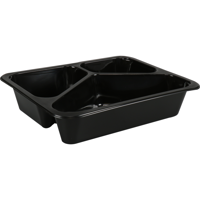 Bak | PP | 3-vaks | menubak | 227x178x49mm | zwart | 500 stuks