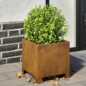 VidaXL Plantenbakken 2 st 30x30x30 cm weervast staal