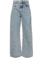 Maje Rhinestone XL mid-rise straight-leg jeans - Bleu - thumbnail