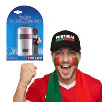 Portugal supporters set - baseballcap zwart - met vlag schminkstift - volwassenen - landen Portugal supporters set - baseballcap zwart - met vlag schminkstift - volwassenen - landen