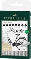 Faber Castell Tekenpen Ecco pigment - 8 st. diverse lijnbreedtes - thumbnail